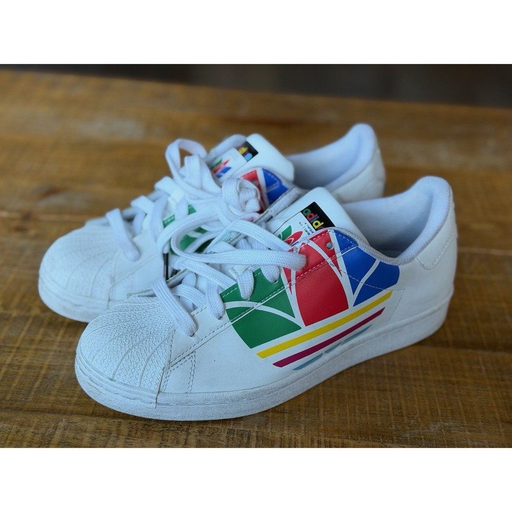 Adidas‎ Originals Superstar Pure J 'Colorful Trefoil'  Youth 5 EUC
